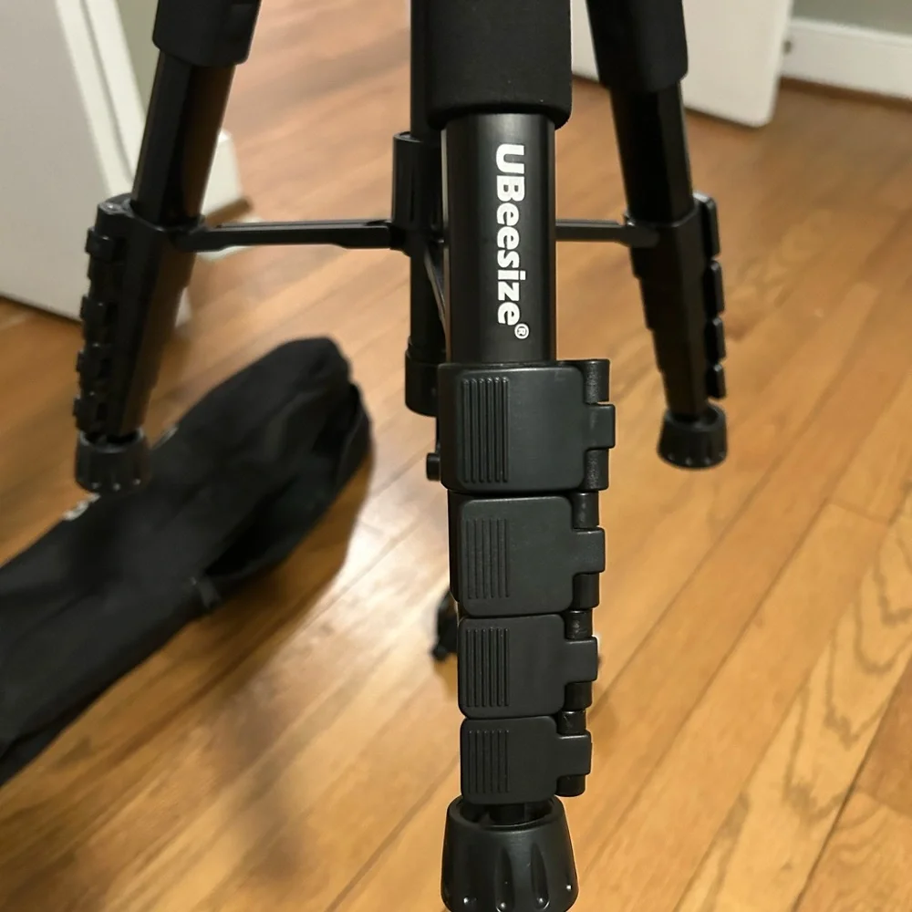 Camera Tripod with Phone Mount - Black